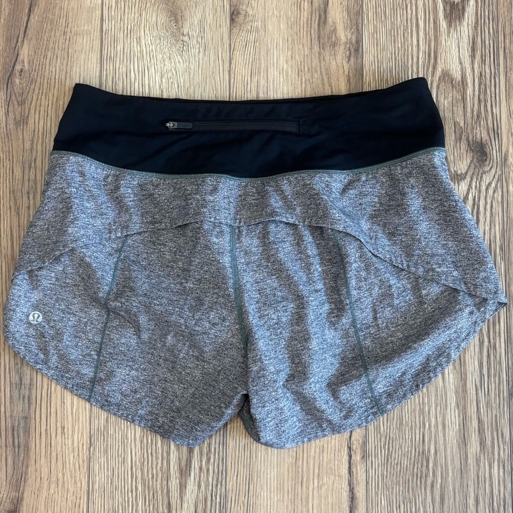 Lululemon Speed Up Shorts 4" In Heathered Lux Multi Black Gray Size 6 Tall